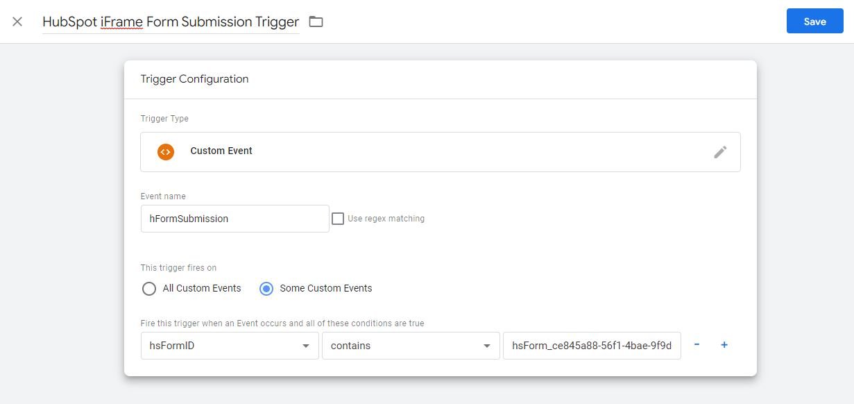 HubSpot iFrame Form Submission Trigger in Google Tag Manager