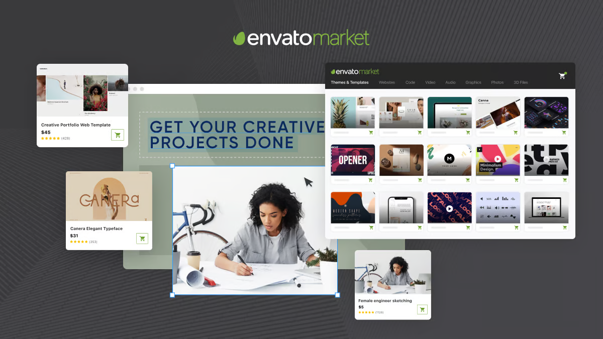 Envato is a marketplace for buying premium WordPress themes.